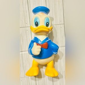 Vintage 1970s Walt Disney's Productions Donald Duck Rubber Ducky Squeeze Toy